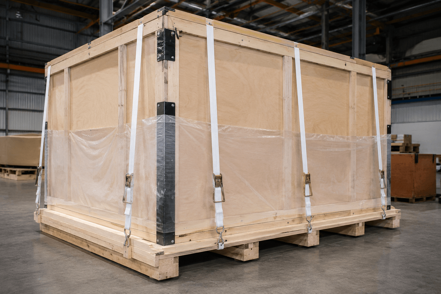 Caja de madera de gran volumen para carga especial